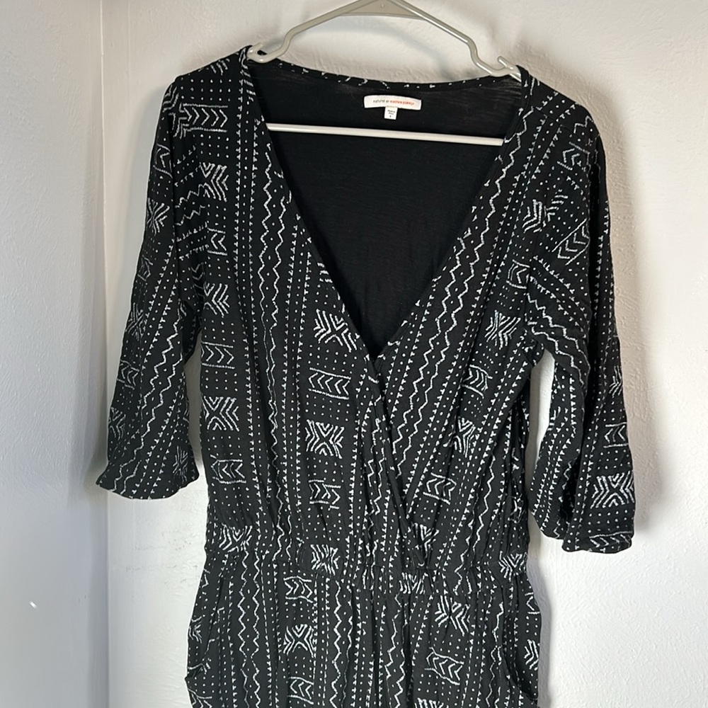 Natural by Known supply boho organic cotton printed  jumpsuit size large ethical